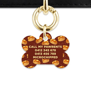 Bailey And Bone Pet ID Tag Pancakes Pattern Pet Tag