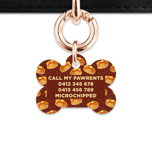 Bailey And Bone Pet ID Tag Pancakes Pattern Pet Tag