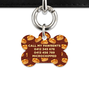Bailey And Bone Pet ID Tag Pancakes Pattern Pet Tag