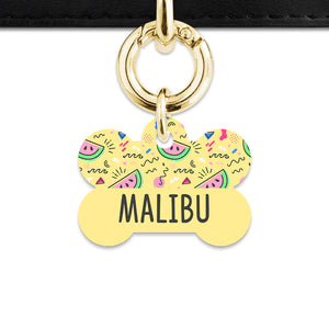 Bailey And Bone Pet ID Tag Pastel Summer Vibes Pet Tag