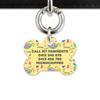Bailey And Bone Pet ID Tag Pastel Summer Vibes Pet Tag