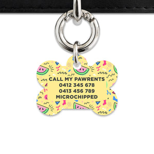 Bailey And Bone Pet ID Tag Pastel Summer Vibes Pet Tag