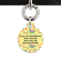 Bailey And Bone Pet ID Tag Pastel Summer Vibes Pet Tag