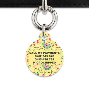 Bailey And Bone Pet ID Tag Pastel Summer Vibes Pet Tag
