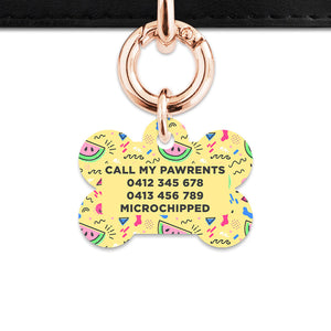 Bailey And Bone Pet ID Tag Pastel Summer Vibes Pet Tag