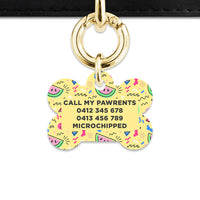 Bailey And Bone Pet ID Tag Pastel Summer Vibes Pet Tag