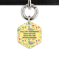 Bailey And Bone Pet ID Tag Pastel Summer Vibes Pet Tag