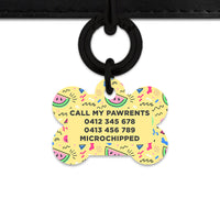 Bailey And Bone Pet ID Tag Pastel Summer Vibes Pet Tag
