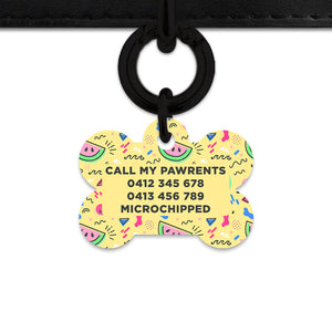 Bailey And Bone Pet ID Tag Pastel Summer Vibes Pet Tag