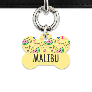 Bailey And Bone Pet ID Tag Pastel Summer Vibes Pet Tag