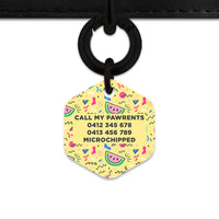 Bailey And Bone Pet ID Tag Pastel Summer Vibes Pet Tag