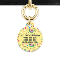 Bailey And Bone Pet ID Tag Pastel Summer Vibes Pet Tag