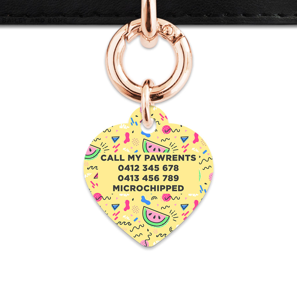 Bailey And Bone Pet ID Tag Pastel Summer Vibes Pet Tag