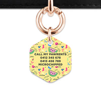 Bailey And Bone Pet ID Tag Pastel Summer Vibes Pet Tag