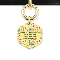 Bailey And Bone Pet ID Tag Pastel Summer Vibes Pet Tag