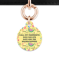 Bailey And Bone Pet ID Tag Pastel Summer Vibes Pet Tag