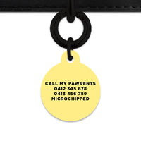 Bailey And Bone Pet ID Tag Pastel Yellow Hello My Name Is Pet Tag