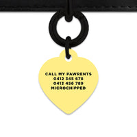 Bailey And Bone Pet ID Tag Pastel Yellow Hello My Name Is Pet Tag