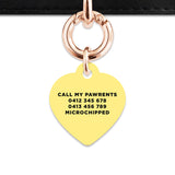 Bailey And Bone Pet ID Tag Pastel Yellow Hello My Name Is Pet Tag