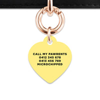 Bailey And Bone Pet ID Tag Pastel Yellow Hello My Name Is Pet Tag