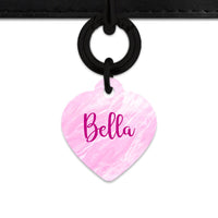 Bailey And Bone Pet ID Tag Pink Marble Pet Tag