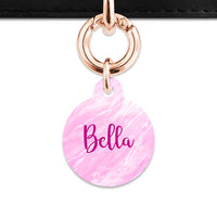 Bailey And Bone Pet ID Tag Pink Marble Pet Tag