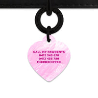 Bailey And Bone Pet ID Tag Pink Marble Pet Tag