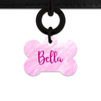 Bailey And Bone Pet ID Tag Pink Marble Pet Tag