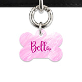 Bailey And Bone Pet ID Tag Pink Marble Pet Tag
