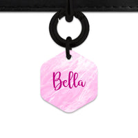 Bailey And Bone Pet ID Tag Pink Marble Pet Tag