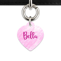 Bailey And Bone Pet ID Tag Pink Marble Pet Tag