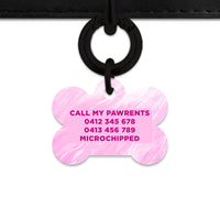 Bailey And Bone Pet ID Tag Pink Marble Pet Tag