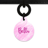 Bailey And Bone Pet ID Tag Pink Marble Pet Tag