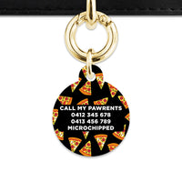 Bailey And Bone Pet ID Tag Pizza Pattern Pet Tag