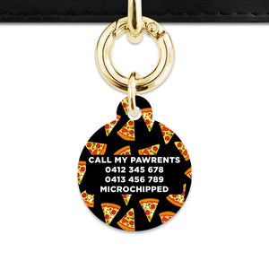 Bailey And Bone Pet ID Tag Pizza Pattern Pet Tag