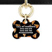 Bailey And Bone Pet ID Tag Pizza Pattern Pet Tag