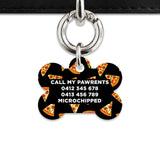 Bailey And Bone Pet ID Tag Pizza Pattern Pet Tag