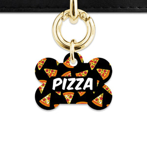 Bailey And Bone Pet ID Tag Pizza Pattern Pet Tag