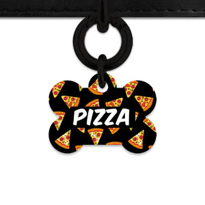Bailey And Bone Pet ID Tag Pizza Pattern Pet Tag