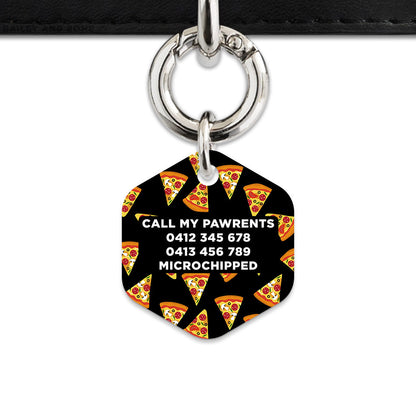 Bailey And Bone Pet ID Tag Pizza Pattern Pet Tag