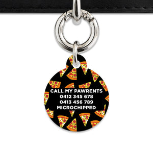 Bailey And Bone Pet ID Tag Pizza Pattern Pet Tag
