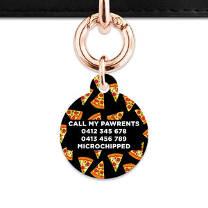 Bailey And Bone Pet ID Tag Pizza Pattern Pet Tag