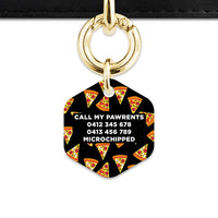 Bailey And Bone Pet ID Tag Pizza Pattern Pet Tag