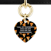 Bailey And Bone Pet ID Tag Pizza Pattern Pet Tag