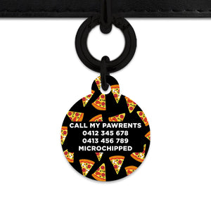 Bailey And Bone Pet ID Tag Pizza Pattern Pet Tag