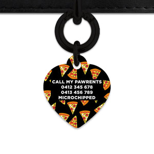Bailey And Bone Pet ID Tag Pizza Pattern Pet Tag