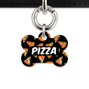 Bailey And Bone Pet ID Tag Pizza Pattern Pet Tag