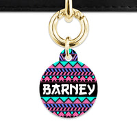 Bailey And Bone Pet ID Tag Retro Shapes Pattern Pet Tag