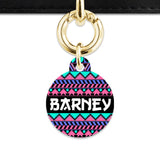 Bailey And Bone Pet ID Tag Retro Shapes Pattern Pet Tag