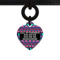 Bailey And Bone Pet ID Tag Retro Shapes Pattern Pet Tag